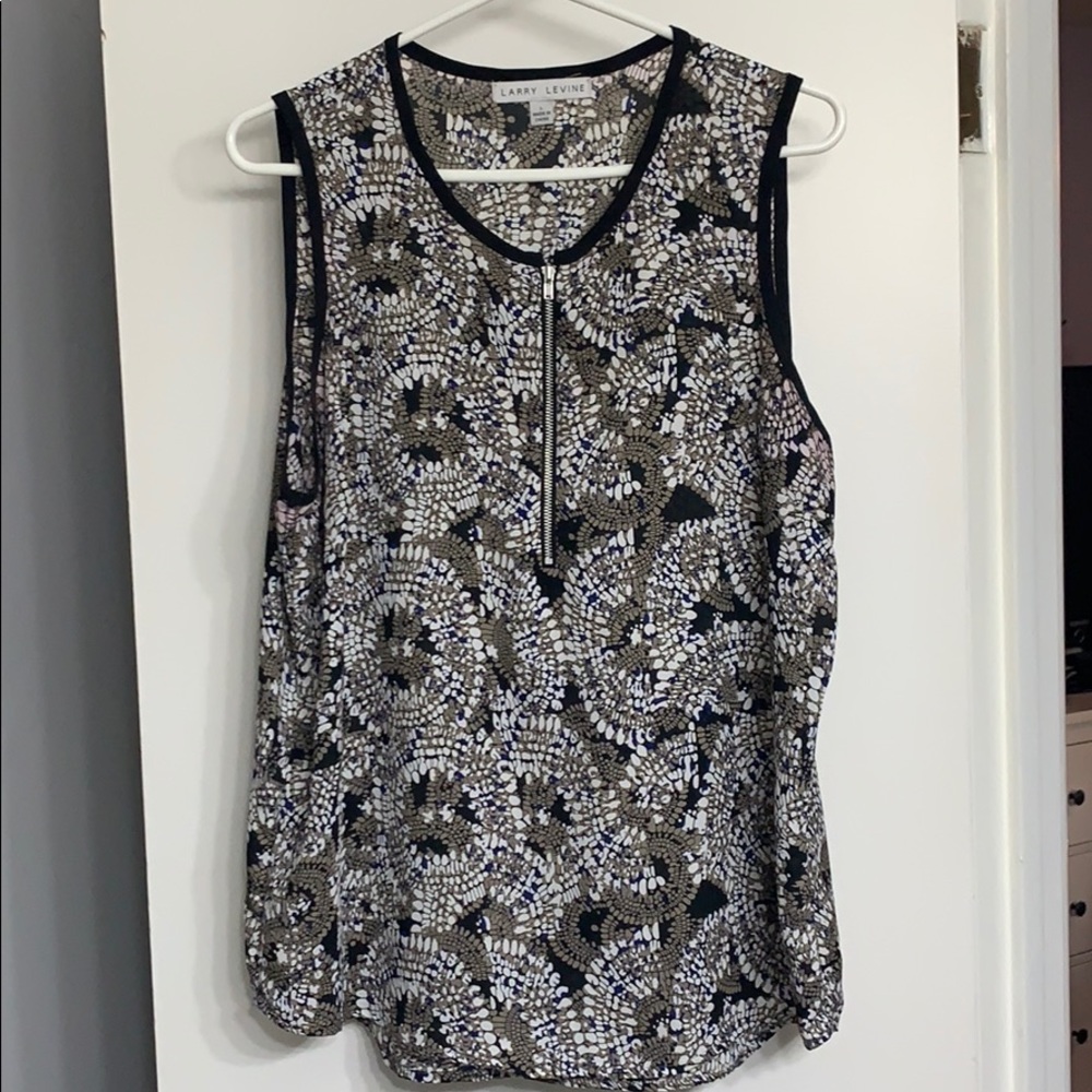 Larry Levine tank with front zipper